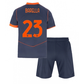 Inter Milan Nicolo Barella #23 Maglia Gara Terza Repliche 2025-26 Bambino Maniche Corte